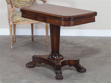 Antique English Rosewood Game Table, circa 1840 at 1stdibs