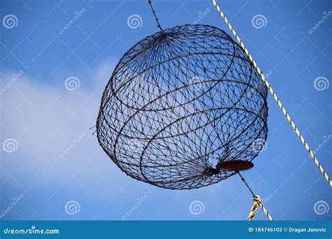 Hoisted anchor ball stock image. Image of tiger, rope - 184746103