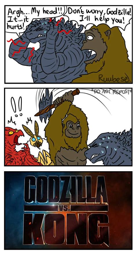 Godzilla Vs Kong Funny Comic