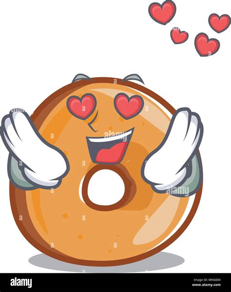 In love bagels mascot cartoon style vector illustration Stock Vector ...