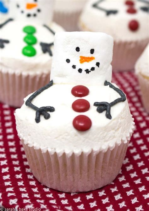 Melting Snowman Cupcakes • Sarahs Bake Studio