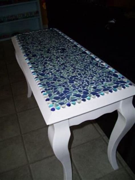 seaglass table top - I want to make one of these as a bar top for my wedding one day along with ...