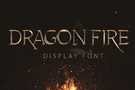 Dragon Fire Font by Girinesia · Creative Fabrica | Fire font, Fire dragon, Fonts