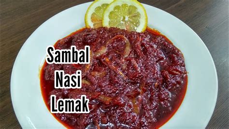 Singapore Sambal Nasi Lemak Recipe / Sambal Tumis - YouTube