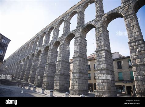 Roman aqueducts in Segovia Stock Photo - Alamy