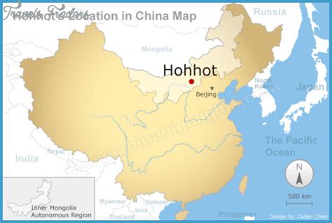 Hohhot Map - TravelsFinders.Com