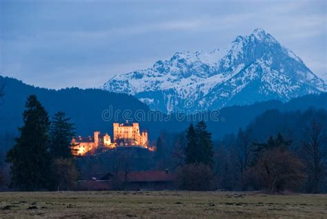 The Castle of Hohenschwangau in Germany. Fairy Tale Landscape. Winter ...