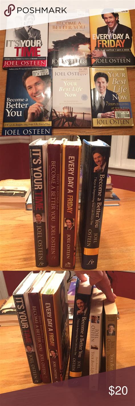 Joel Osteen book collection (6 books) Joel Osteen books (4 hardback and 2 soft cover) Hard co ...