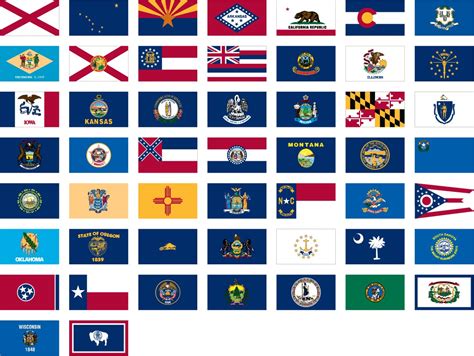 List Of Us State Flags