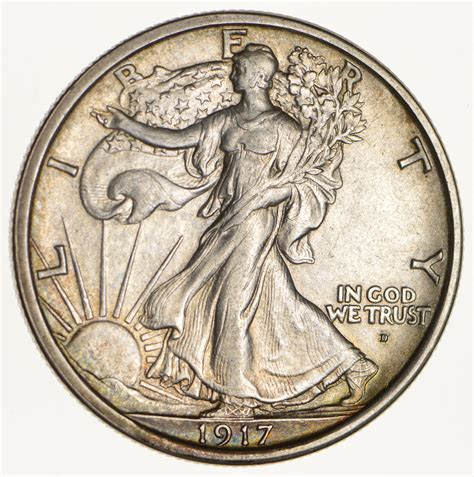 1917-D Walking Liberty Half Dollar - Obverse Mint Mark -Rare | Property ...