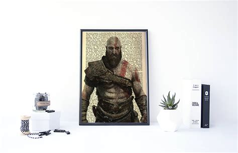 God of War Print Kratos Poster Playstation 4 Spartan God | Etsy