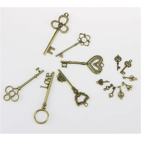 1set100pcs Antique Bronze Key Collection Assorted Mixed - Etsy