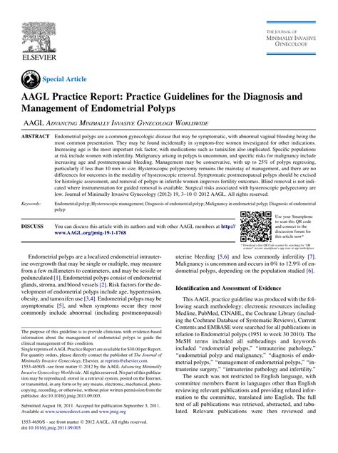 Practice Guidelines for the Diagnosis and Management of Endometrial ...