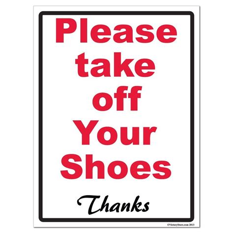 Please Take Off Shoes Printable Sign - Printable Word Searches