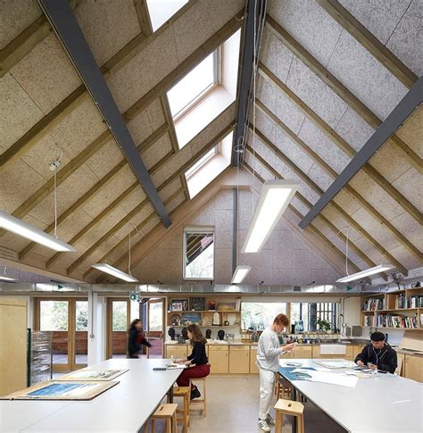 feilden clegg bradley creates sunlit studios for art and design school | Roofing design, Roof ...