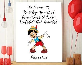 Pinocchio Print Disney Quotes Geppetto Printable Decor