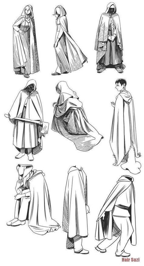 Cape drawing sketch doodle reference clothing | Sketches, Drawing ...