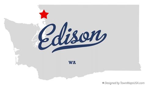 Map of Edison, WA, Washington