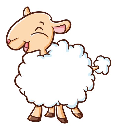 Funny and cute sheep laughing happily 20532191 Vector Art at Vecteezy