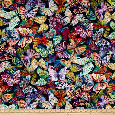 Mystic Meadow Digital Print Packed Butterflies Rainbow | Rainbow butterflies, Cloth pads, Fabric ...