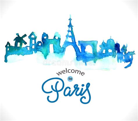 Paris Skyline Monuments Stock Illustrations – 425 Paris Skyline ...