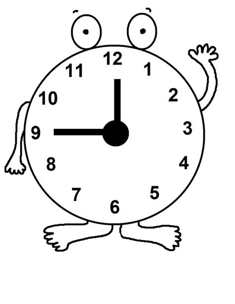 Free Printable Clock Coloring Pages For Kids