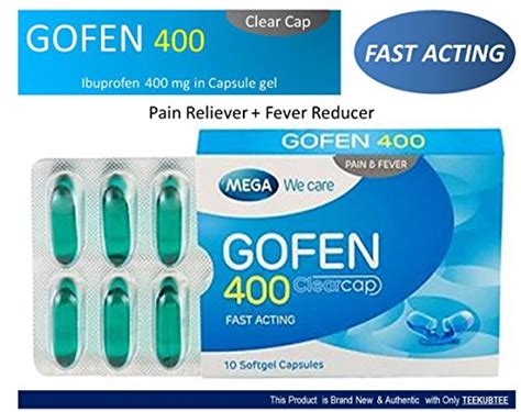 Buy GOFEN 400 Clearcap Fast Acting Pain Relieve and Fever Reducer Blue ...