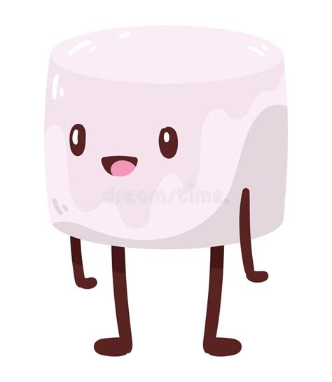 Marshmallow kawaii food stock vector. Illustration of menu - 244799575