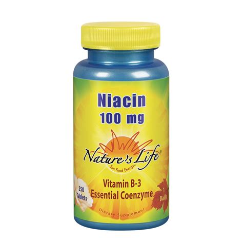 Natures Life Niacin 100mg | Vitamin B3 Supplement | Healthy Blood Lipid, Circulation & Skin ...