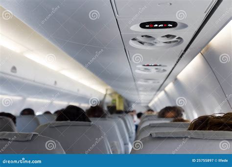 Interior of Passenger Airplane Stock Image - Image of indoor, journey ...