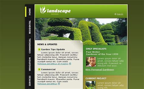 Landscape Design Website Template #8767