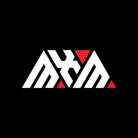 MXM triangle letter logo design with triangle shape. MXM triangle logo ...