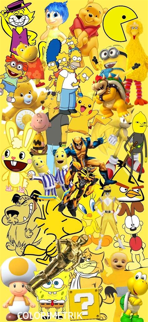 Personajes color amarillo #amarillo Yellow characters #yellow | Dibujos ...