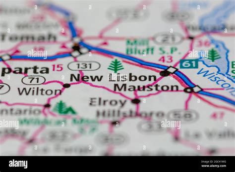 Map of new lisbon wisconsin hi-res stock photography and images - Alamy