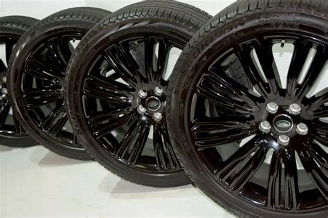 22″ Range Rover Autobiography 9012 Factory OEM wheels Rims Tires JK6M-1007-FA black – Factory ...