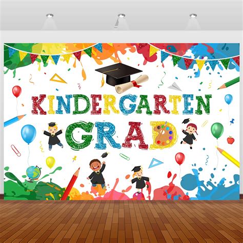 Buy Kindergarten Graduation Decoration-Kindergarten Graduation Backdrop Class of 2024 Last Day ...