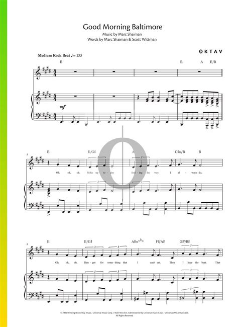 Good Morning Baltimore (Nikki Blonsky) Piano Sheet Music - OKTAV