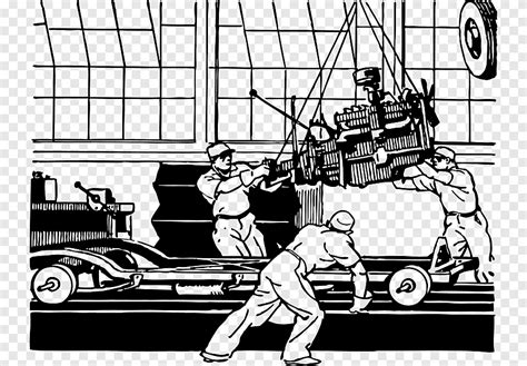 Car Assembly line Production line, Assembly s, comics, angle png | PNGEgg