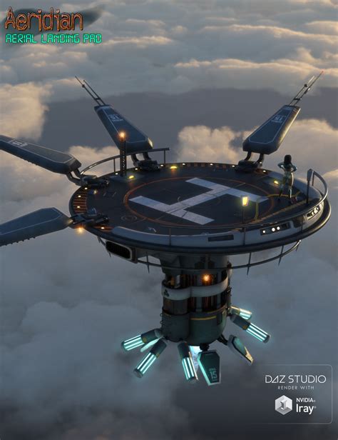 Aeridian Aerial Landing Pad & Platforms | Daz 3D