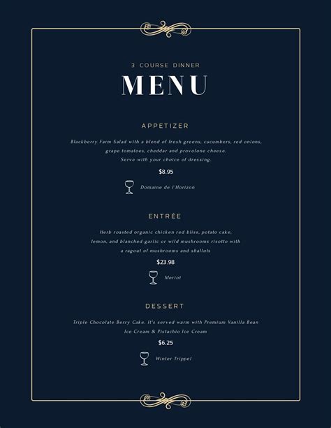 Free Restaurant Menu Templates For Microsoft Word | Sample Design ...