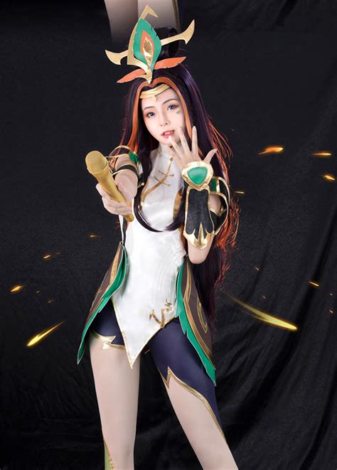 US$ 86.99 - League of Legends Graceful Phoenix Seraphine Green Cosplay Costume - www ...