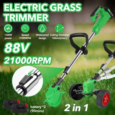 CORDLESS ELECTRIC WEED Lawn Eater Edger Yard Grass String Trimmer ...
