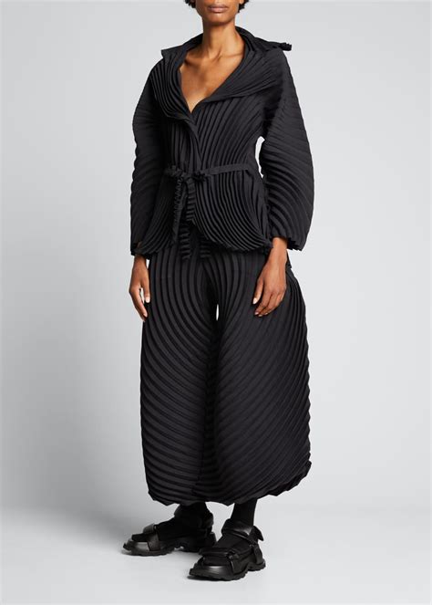 Issey Miyake Wrapped Pleated Pants - Bergdorf Goodman