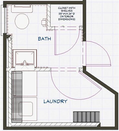 Bathroom And Laundry Room Floor Plans - floorplans.click