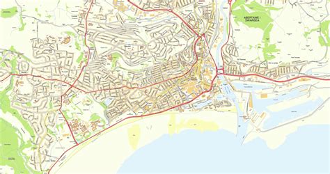 Large Swansea Maps for Free Download and Print | High-Resolution and ...