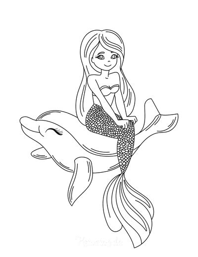 Printable Mermaid Coloring Pages with Free PDFs