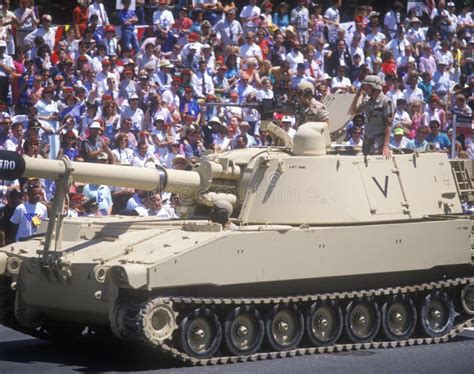 Tank at the Desert Storm Military Parade, Washington, DC Editorial ...