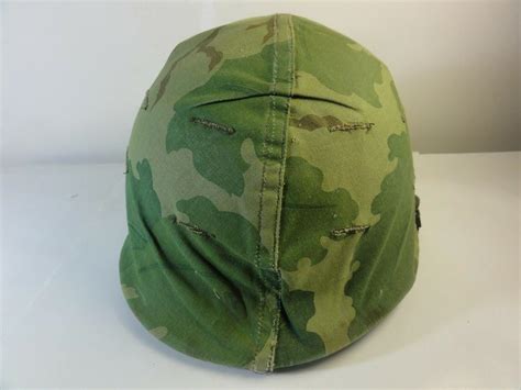 VIETNAM WAR ERA US ARMY HELMET Camo Cover with LINER VINTAGE 1972 Steel ...