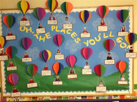 OH, THE PLACES YOU'LL GO ! | Birthday board classroom, Classroom birthday, Hot air balloon ...