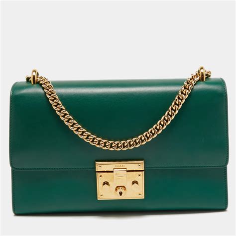 Gucci Green Leather Padlock Shoulder Bag Gucci | The Luxury Closet